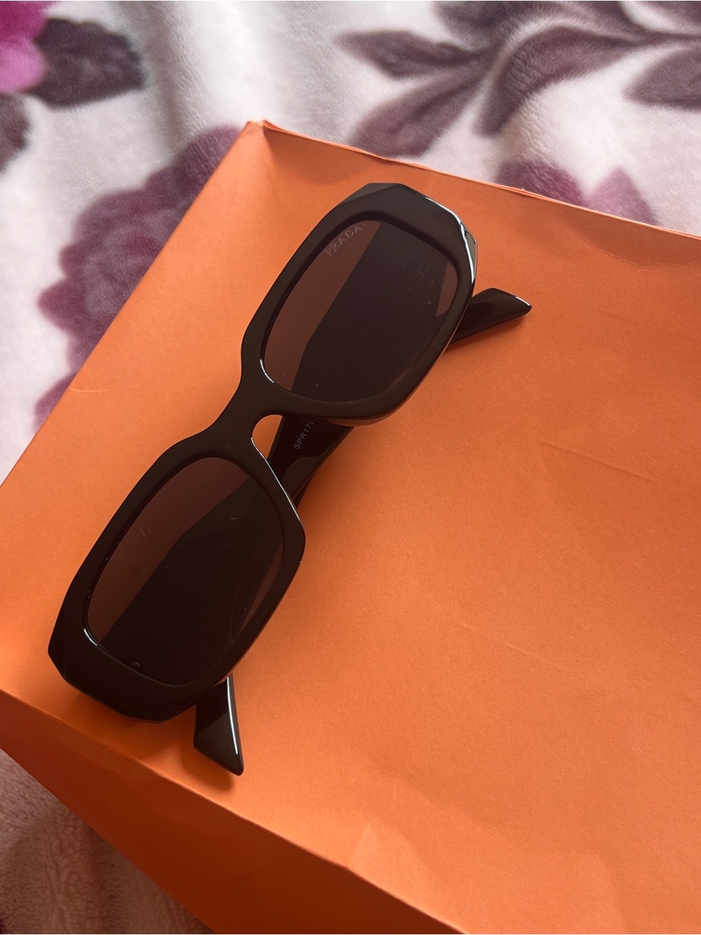 Prada Black Rectangle Sunglasses - Picture 8 of 16